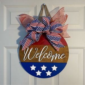 Patriotic Door Hanger / 4th of July / Independence Day / USA / Flag / Home Decor